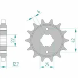 AFAM Standard Stahlritzel vorne 20502 - 530 für Honda CB550, CB750