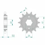 AFAM Standard Stahlritzel vorne 20506 - 525 für Honda XL600V