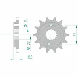 AFAM Standard Stahlritzel vorne 20507 - 525 für Honda NT650, VT600CSHADOW, XL600V