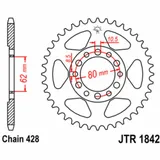 JT SPROCKETS Standard Stahlritzel hinten 1842 - 428 für Yamaha TW125, TW200, TY125 JTR1842.52