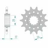 AFAM Standard Stahlritzel vorne 20511 - 520 für Honda CBR600F 20511-15