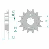 AFAM Standard Stahlritzel vorne 20517 - 520 für Honda XR650R