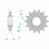 AFAM Steel Standard Front Sprocket 20603 - 530 for Honda CB1000R, CB900FHORNET, CBF1000 20603-16