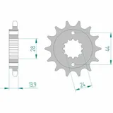 AFAM Standard Stahlritzel vorne 20606 - 525 für Honda XRV750