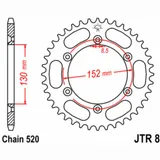JT SPROCKETS Standard Stahlritzel hinten 8 - 520 für BMW G450X