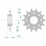 AFAM Standard Stahlritzel vorne 20613 - 520 für Honda CB600FHORNET, CBR1000RR, CBR600F 20613-17