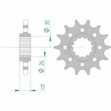 AFAM Standard Stahlritzel vorne 20615 - 525 für Honda CBR1000RR, CBR900RR, VTR1000F 20615-16