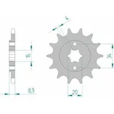 AFAM Standard Stahlritzel vorne 21300 - 520 für Hyosung GT250, GT250COMET, GT250R Yamaha TT-R230, YFS200BLASTER AFAM Standard Stahlritzel vorne 21300 - 520 für Hyosung GT250, GT250COMET, GT250R Yamaha TT-R230, YFS200BLASTER