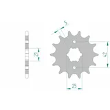 AFAM Standard Stahlritzel vorne 21301 - 520 für Yamaha RD250, SR250, XT250 21301-15