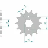 AFAM Standard Stahlritzel vorne 21308 - 520 für Yamaha XV125VIRAGO