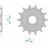 AFAM Steel Standard Front Sprocket 21309 - 520 for Yamaha, Fantic, for: Gas Gas 21309-13