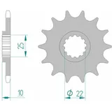 AFAM Standard Stahlritzel vorne 21510 - 520 für Yamaha, Aprilia, Derbi 21510-15