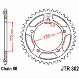 JT SPROCKETS Standard Stahlritzel hinten 302 - 530 für Honda CB1100, CB1100X-11, CB1300