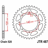 JT SPROCKETS Standard Stahlritzel hinten 487 - 520 für Kawasaki ESTRELLA250, KL650TENGAI, KLE500 JTR487.43