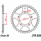 JT SPROCKETS Standard Stahlritzel hinten 829 - 530 für Suzuki GSF600BANDIT, GSF650BANDIT, GSX600 JTR829.45