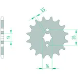 AFAM Steel Standard Front Sprocket 22100 - 420 for Suzuki GT50 22100-15