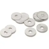 INNTECK Dämpferplättchen Stahl Innen-Ø 8 mm x Außen-Ø 21 mm x Dicke 0,15 mm 10 Stk