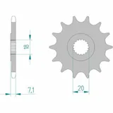 AFAM Standard Stahlritzel vorne 22203 - 520 für Suzuki RM125, RM-Z250 22203-13 AFAM Standard Stahlritzel vorne 22203 - 520 für Suzuki RM125, RM-Z250 22203-13