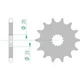 AFAM Standard Stahlritzel vorne 22404 - 525 für Suzuki GSF400BANDIT, GSX400