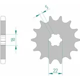 AFAM Standard Stahlritzel vorne 22501 - 530 für Suzuki GT500, T500