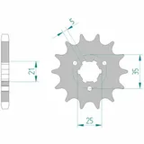 AFAM Standard Stahlritzel vorne 22502 - 530 für Suzuki GT380, GT750