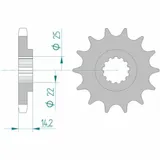 AFAM Steel Standard Front Sprocket 22601 - 630 for Suzuki GS1000, GS1100, GSX1100