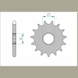 AFAM Steel Standard Front Sprocket 22900 - 530 for Suzuki GSX1300B-KING, GSX1300HAYABUSA, GSX-R1000 22900-17