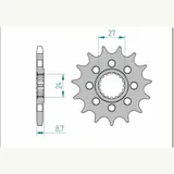 AFAM Steel Standard Front Sprocket 22901 - 525 for Suzuki GSX-R1000