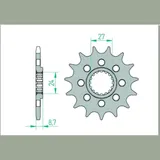 AFAM Standard Stahlritzel vorne 22902 - 520 für Suzuki GSX-R1000