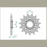 AFAM Standard Stahlritzel vorne 22902 - 520 für Suzuki GSX-R1000 22902-17