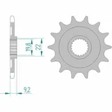 AFAM Steel Self-Cleaning Front Sprocket 24305 - 520 for Kawasaki KX250, KX250F