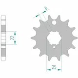 AFAM Standard Stahlritzel vorne 24401 - 530 für Kawasaki Z400
