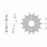 AFAM Standard Stahlritzel vorne 24500 - 530 für Kawasaki GPX600, GPZ550, GPZ600