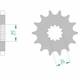 AFAM Standard Stahlritzel vorne 24601 - 530 für Kawasaki GPZ750, GPZ900, NINJAZX-12R 24601-16