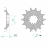 AFAM Standard Stahlritzel vorne 24805 - 530 für Kawasaki NINJAZX-10TOMCAT