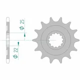 AFAM Standard Stahlritzel vorne 27502 - 520 für Kawasaki KLX450, KX450, KX450F 27502-14 AFAM Standard Stahlritzel vorne 27502 - 520 für Kawasaki KLX450, KX450, KX450F 27502-14