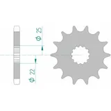 AFAM Steel Standard Front Sprocket 28400 - 530 for Suzuki, Yamaha, Kawasaki 28400-16