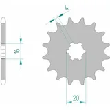 AFAM Standard Stahlritzel vorne 30100 - 420 für Yamaha, Kawasaki, Suzuki AFAM Standard Stahlritzel vorne 30100 - 420 für Yamaha, Kawasaki, Suzuki