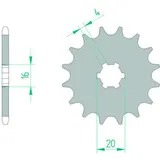 AFAM Steel Standard Front Sprocket 30100 - 420 for Yamaha, Kawasaki, Suzuki 30100-14