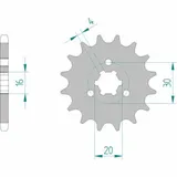 AFAM Steel Standard Front Sprocket 33200 - 428