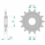 AFAM Standard Stahlritzel vorne 43400 - 520 für Sherco SE4.5I, SE5.1I AFAM Standard Stahlritzel vorne 43400 - 520 für Sherco SE4.5I, SE5.1I