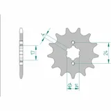 AFAM Standard Stahlritzel vorne 49102 - 420 für Derbi, Aprilia, Gilera 49102-15