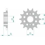 AFAM Standard Stahlritzel vorne 52611 - 520 für Ducati 748, 916, 996 52611-15