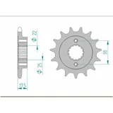 AFAM Standard Stahlritzel vorne 52616 - 525 für Ducati 796HYPERMOTARD, 796MONSTER, 950MULTISTRADA