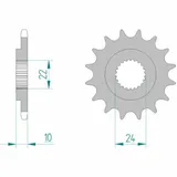 AFAM Standard Stahlritzel vorne 61301 - 520 für BMW, Aprilia, Husqvarna 61301-16
