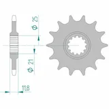 AFAM Standard Stahlritzel vorne 64302 - 520 für Husaberg FC450, FC501, FC550 Husqvarna CR125, CR240, CR500 AFAM Standard Stahlritzel vorne 64302 - 520 für Husaberg FC450, FC501, FC550 Husqvarna CR125, CR240, CR500