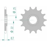 AFAM Standard Stahlritzel vorne 73301 - 520 für KTM, Beta, Husqvarna 73301-14