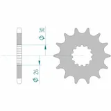 AFAM Standard Stahlritzel vorne 88600 - 525 für Triumph AMERICA865, AMERICA865EFI, BONNEVILLE800