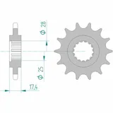 AFAM Steel Standard Front Sprocket 91800 - 525 91800-18