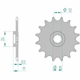 AFAM Standard Stahlritzel vorne 94100 - 415 für Aprilia AF150